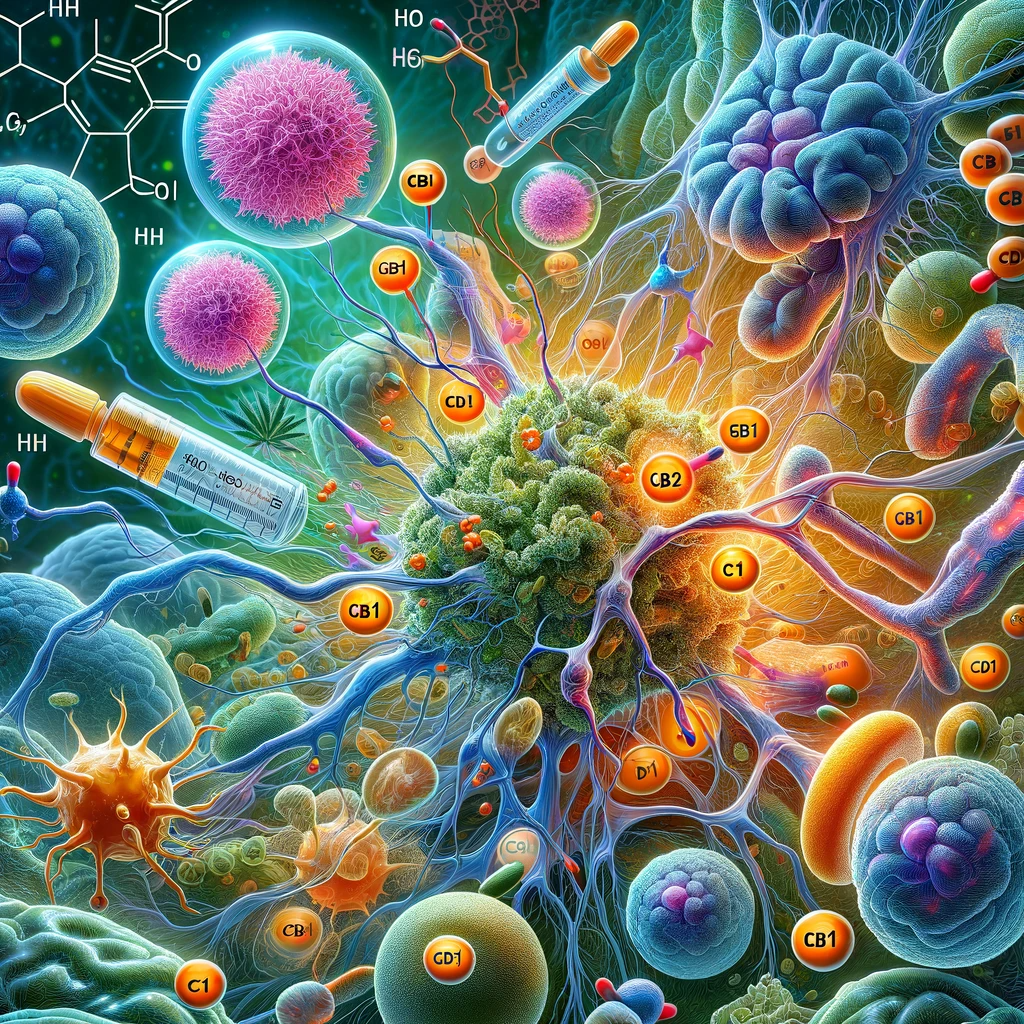 detailed-and-scientifically-accurate-image-illustrating-CBG cannabinoids-interacting-with-the-human-endocannabinoid-system.-The-image-should-depi