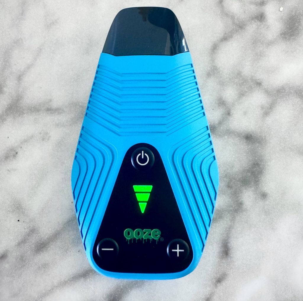 saphire blue brink dry herb vaporizer by ooze