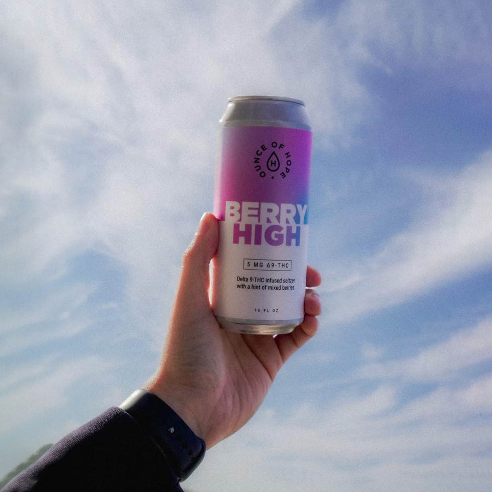berry high seltzer by ounce of hope